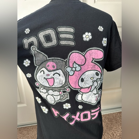 EUC Sanrio Kuromi & My Melody Floral T-Shirt size Small - Picture 3 of 4